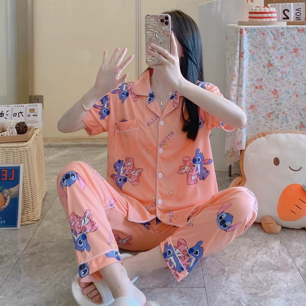 Long pants and cardigan home wear