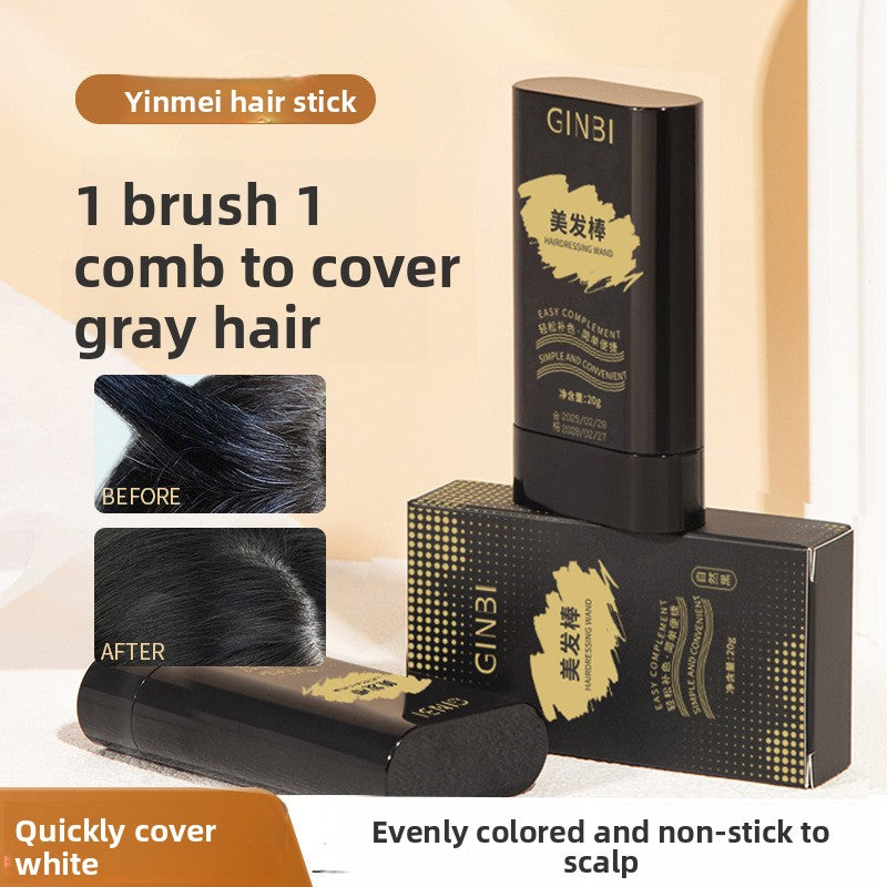 The hair styling stick comes with a toothed comb for complementary color dyein