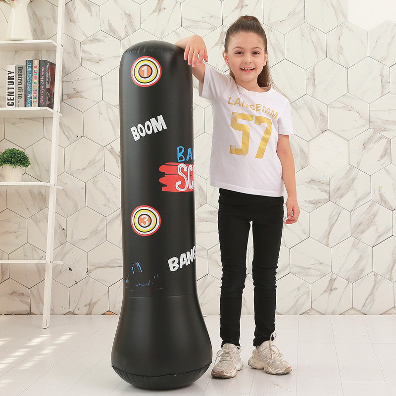 Inflatable fitness boxing column untoppleable figure
