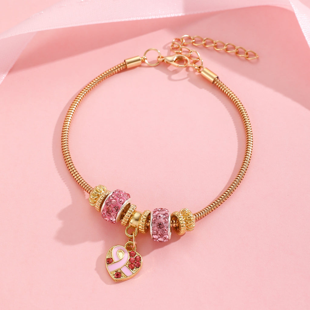 Breast cancer awareness necklace