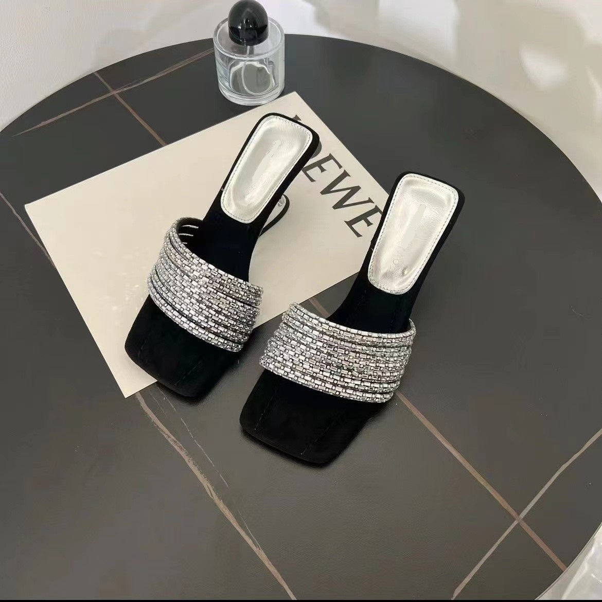 French Style Rhinestone Sandals for Women