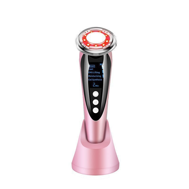 Handheld Facial Hot Cold EMS Beauty Device with Light Therapy
