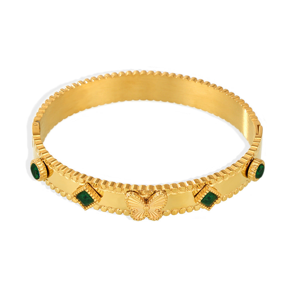 High version of gold bracelet with buckle