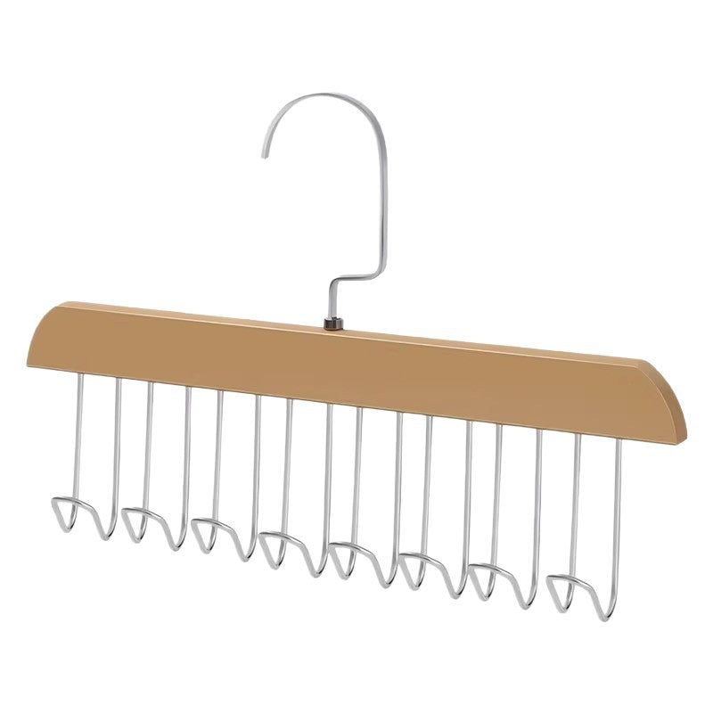 8-hook wooden clothes hanger