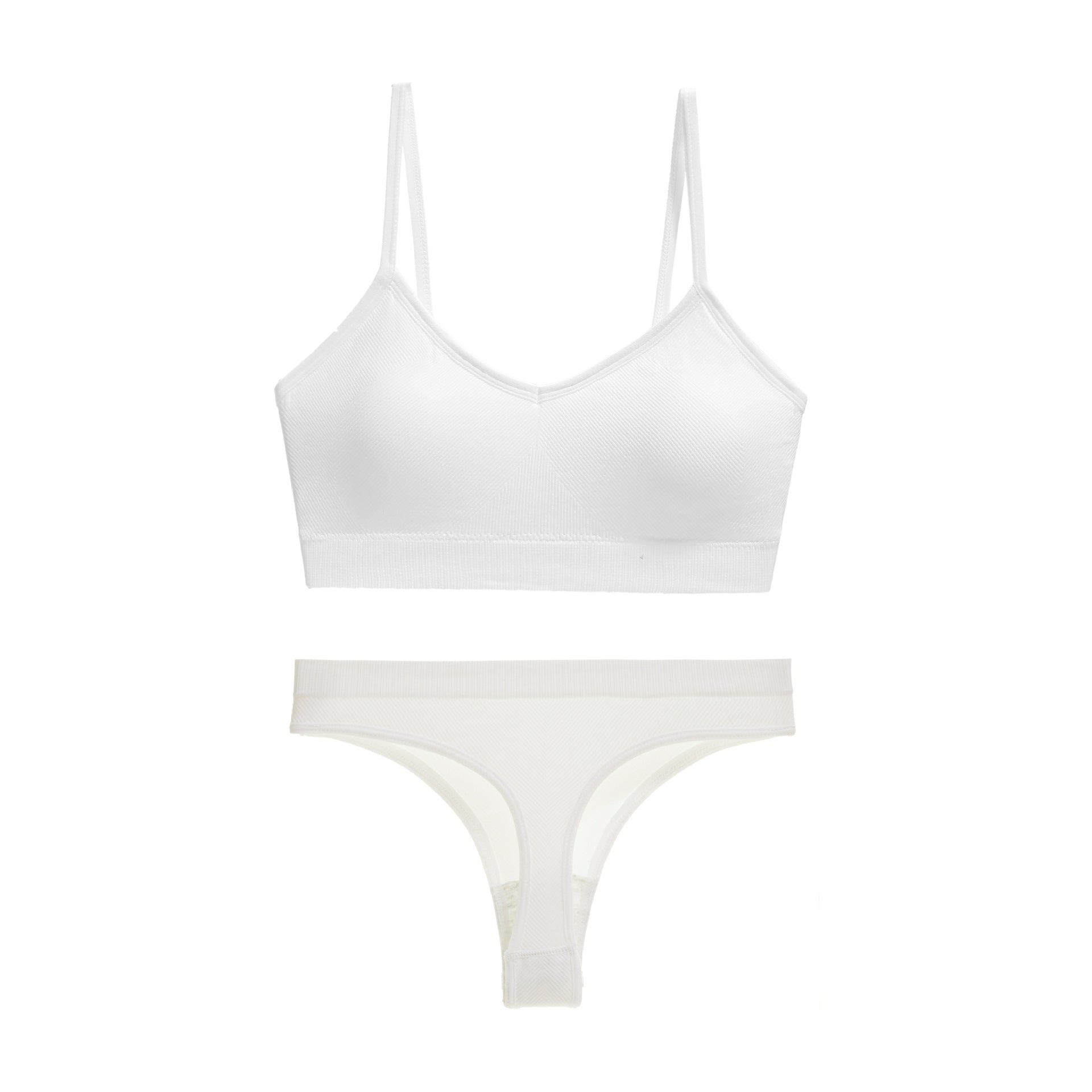 A bra set without underwire