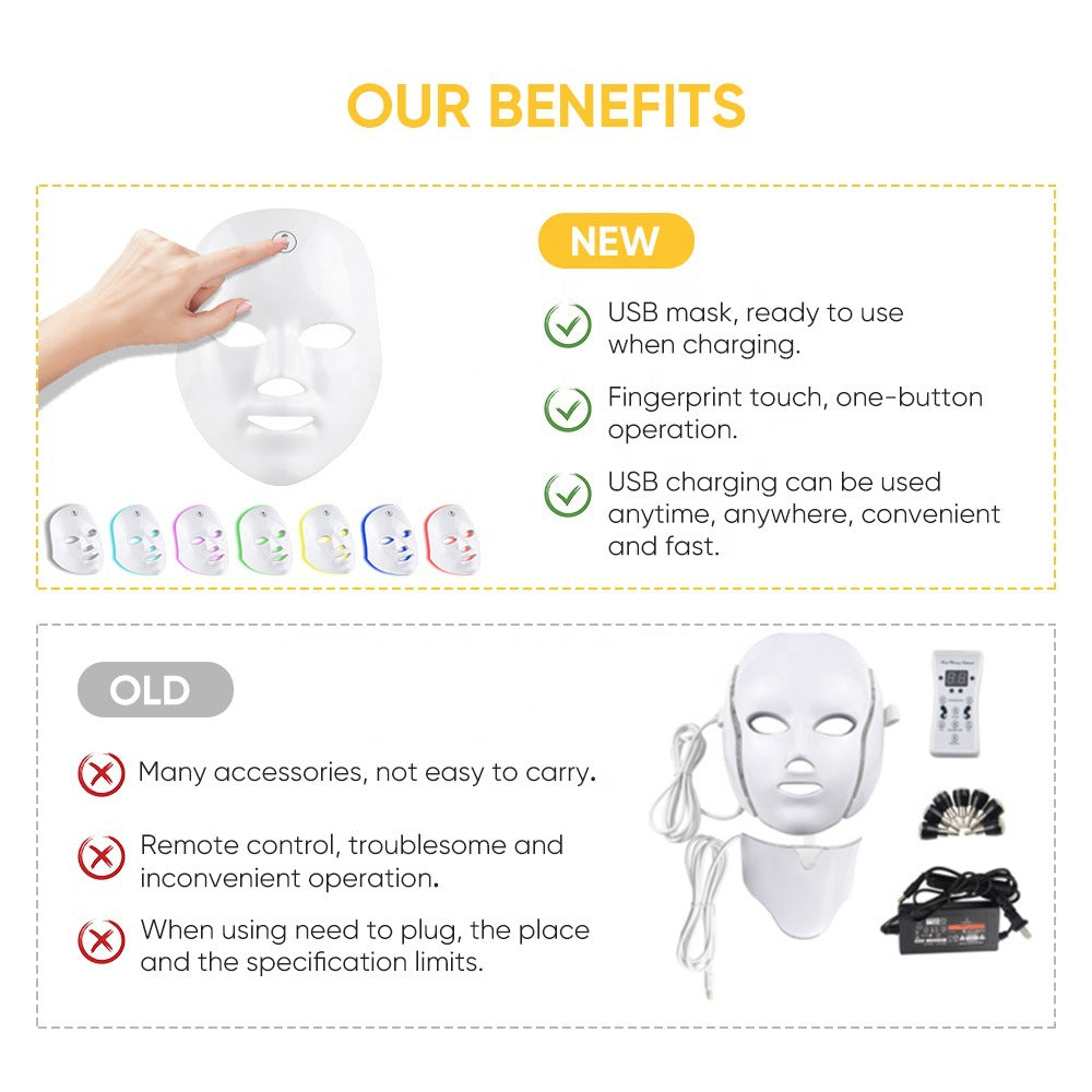 Charging device for touch facial mask instrument