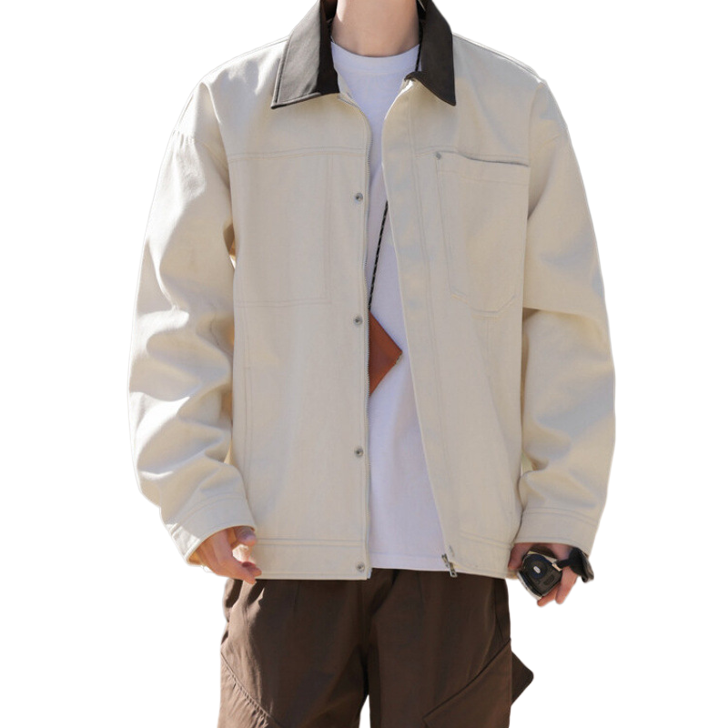 Loose and versatile button-down jacket