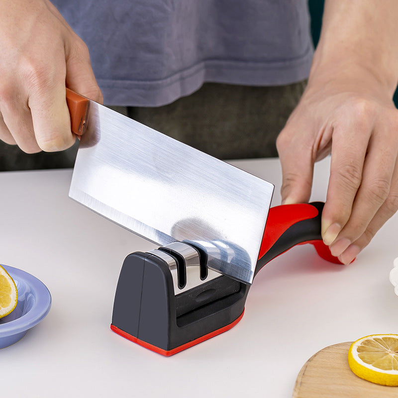 Kitchen 3-section knife sharpener