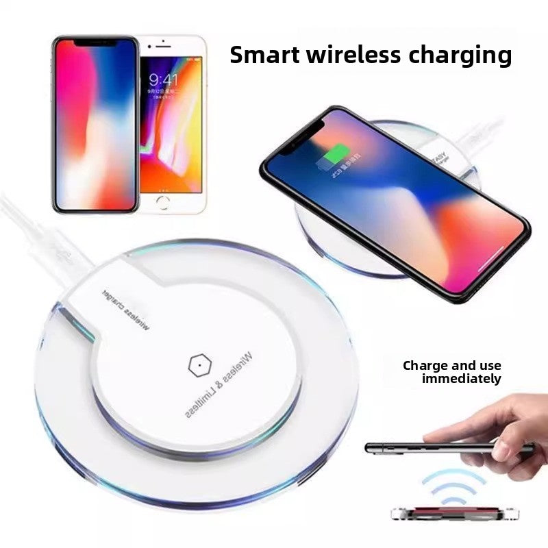 Crystal Wireless Fast Charger with QC3.0