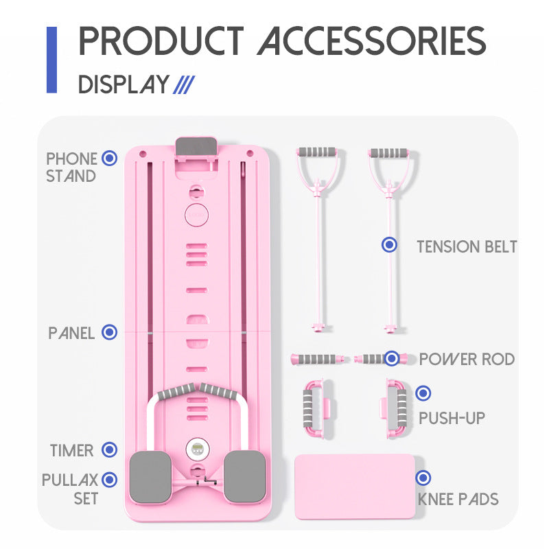 Multi-functional pole-mounted Pilates mat