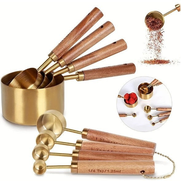 Stainless Steel Measuring Cup and Spoon Set