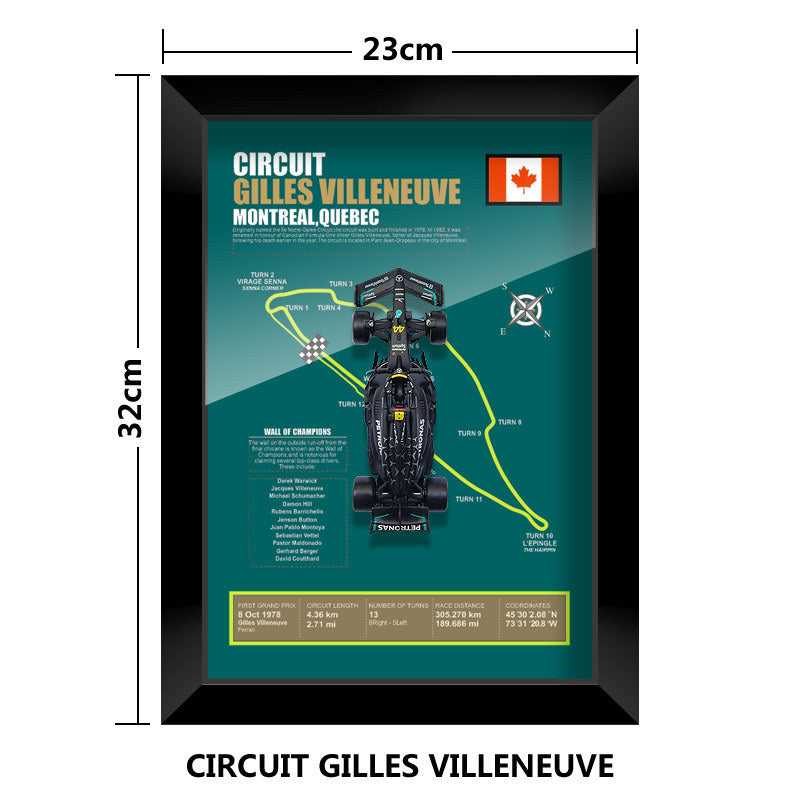 F1 Mercedes-Benz W14 Hamilton Track Scene Racing Model Study Club Decoration Hanging Painting