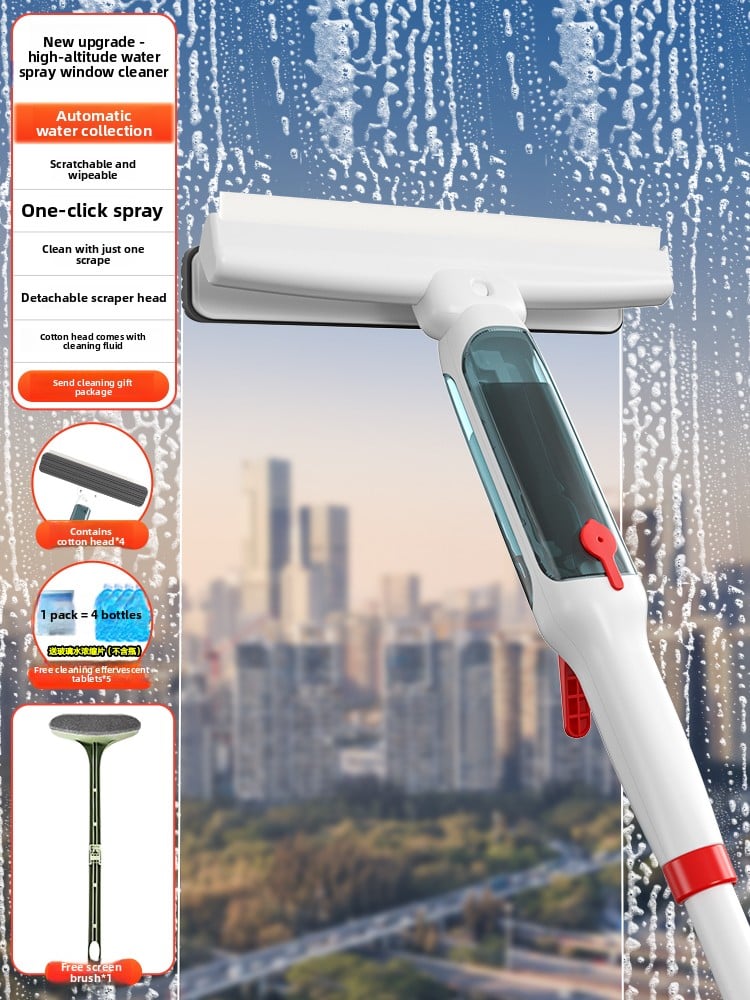 A household cleaning tool for cleaning glass