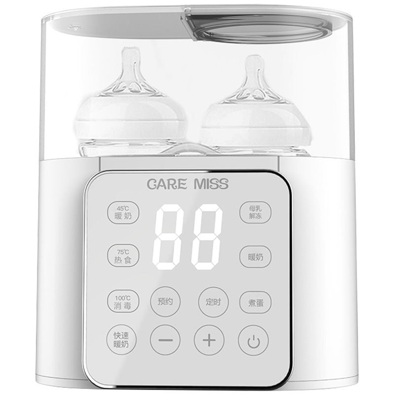 Milk warmer, sterilizer and two-in-one baby bottle
