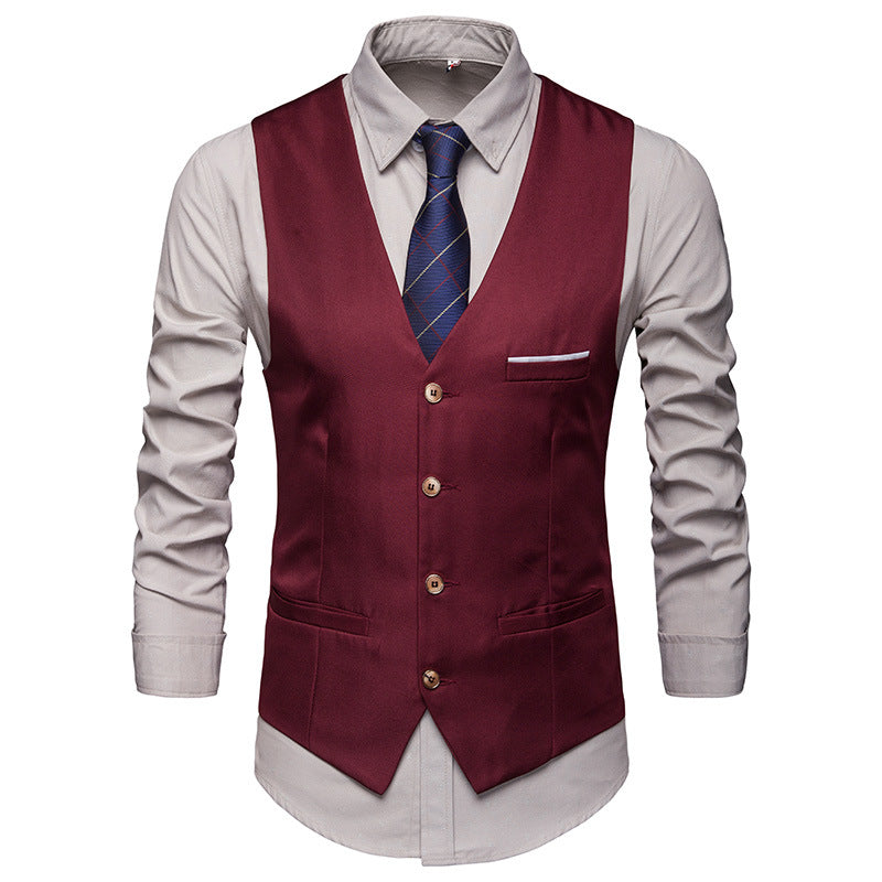 utfitSuit Vest Men's Formal and Casual Business Style Groomsman O