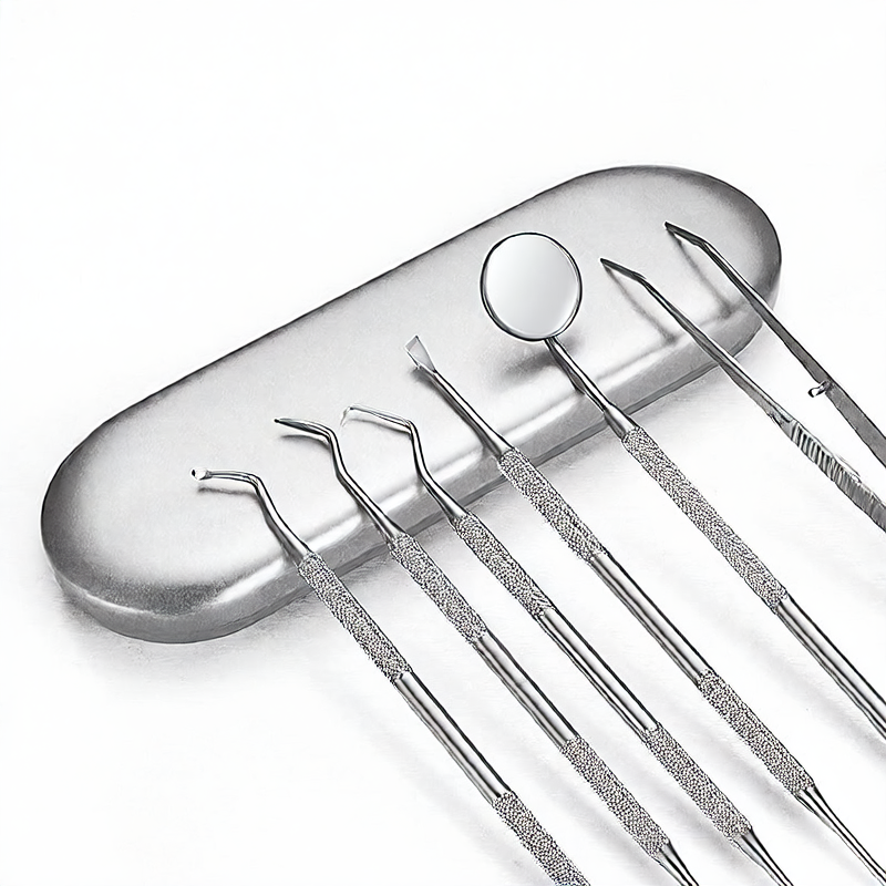 Stainless Steel Dental Tool Set with Tongue Scraper