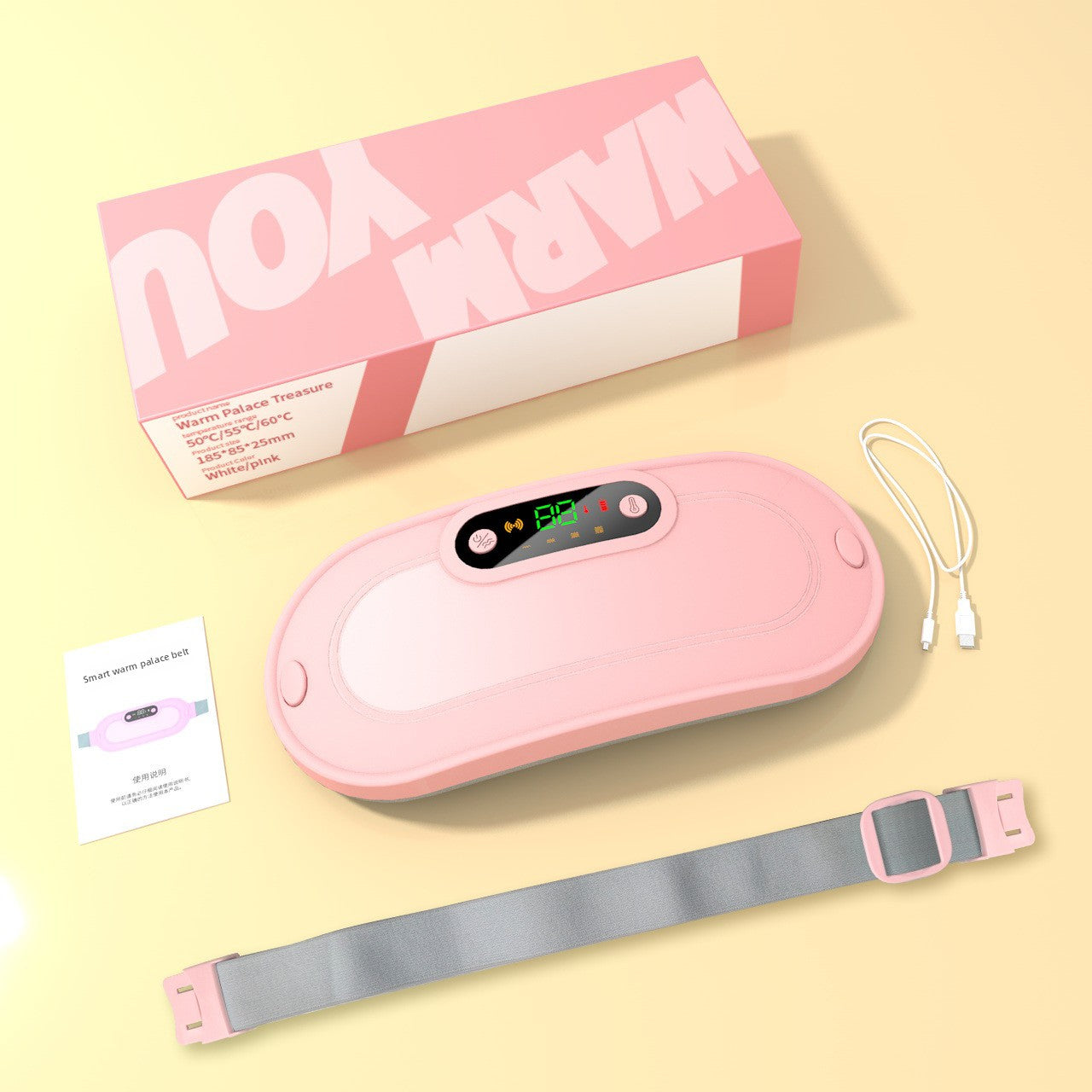 Massage warm uterus with vibration hot compress Abdominal massage device