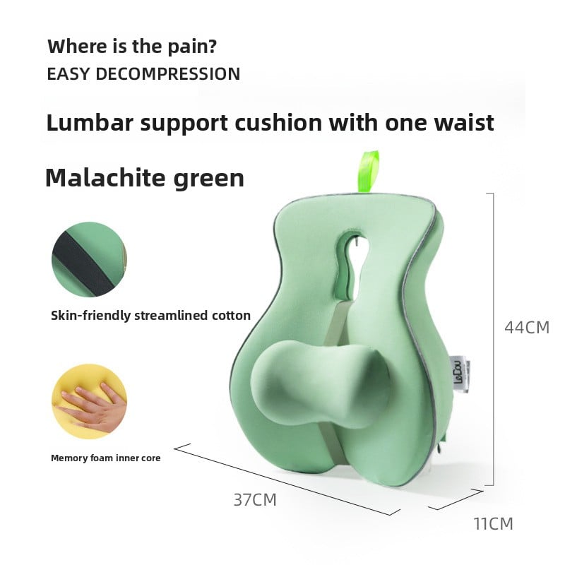 Ergonomic Memory Foam Back Support Cushion for Office Chair