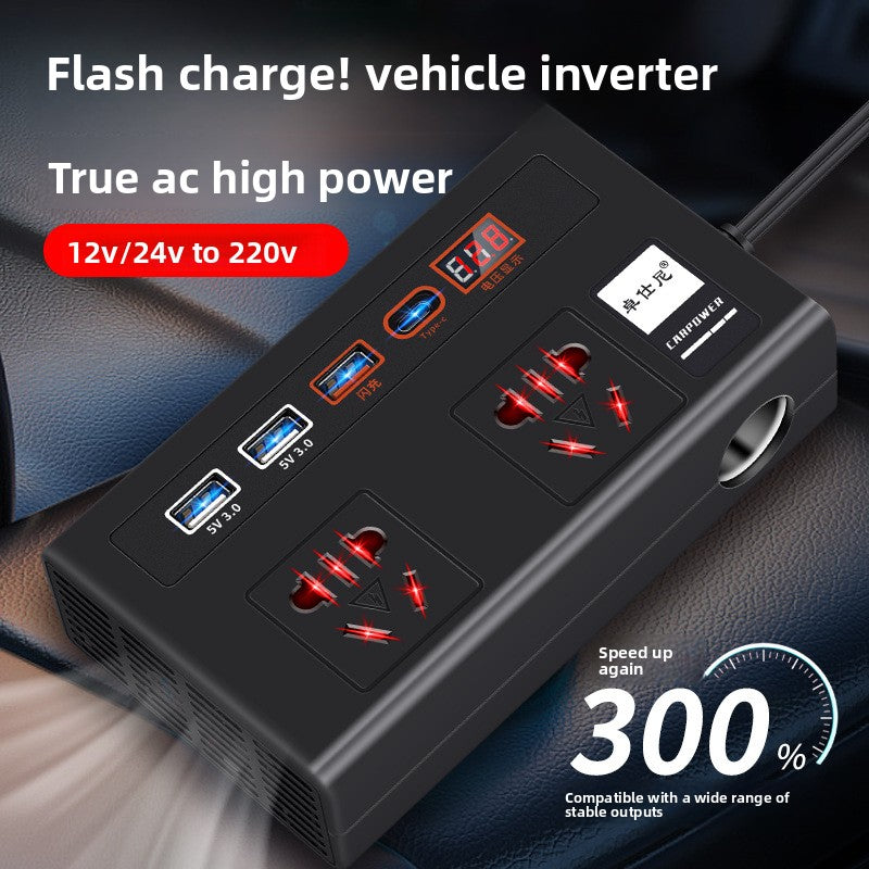 High-Power Car Inverter 12V/24V to 220V