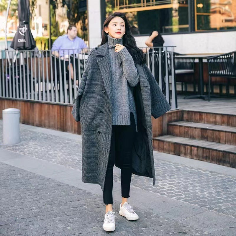 Flannel cardigan coat for women in autumn and winter