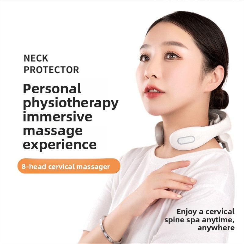 Cervical spine massager electric portable intelligent pulse neck neck neck shoulder neck physiotherapy hot compress artifact cervical spine massager