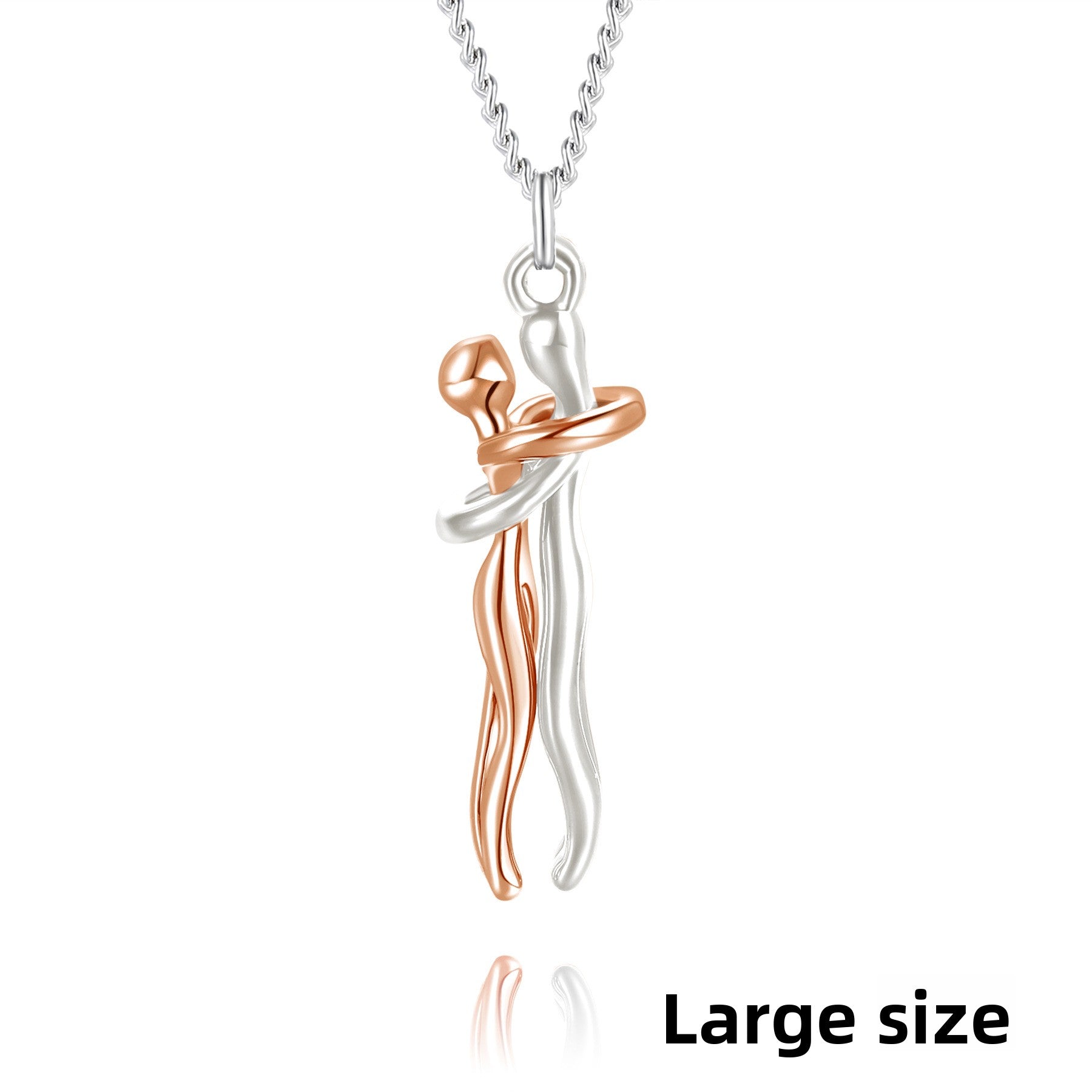 Couple Embrace Pendant Necklace