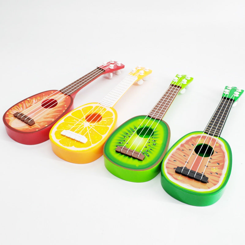 Cartoon Fruit Guitar Toys Children's Early Education Musical Instruments Ukulele Gift