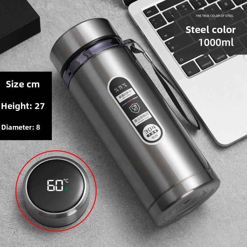 Car-mounted stainless steel insulated cup with large capacity