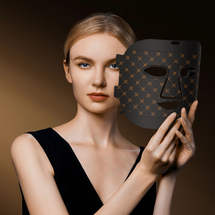 Rechargeable LED Red Blue Light Therapy Facial Mask