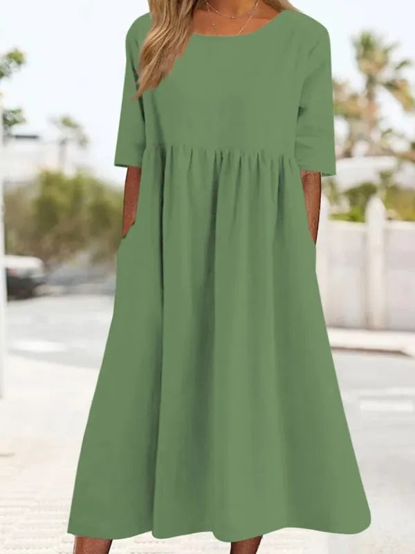 Loose round-neck dress