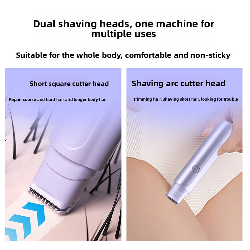Double-Head Rechargeable Electric Shaver for Women