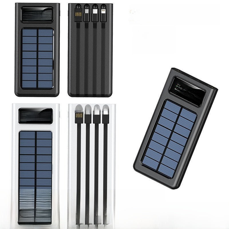 Comes with Four-Wire Three-In-One Solar Power Bank
