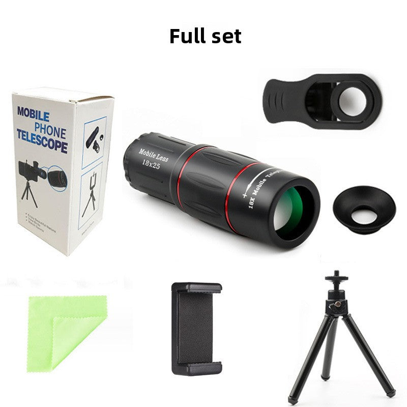Outdoor 18x25 high-definition mobile phone lens