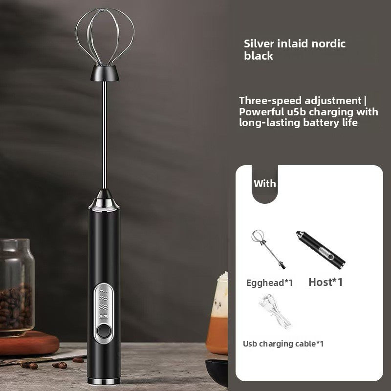 Electric Milk Frother Handheld Whisk for Coffee
