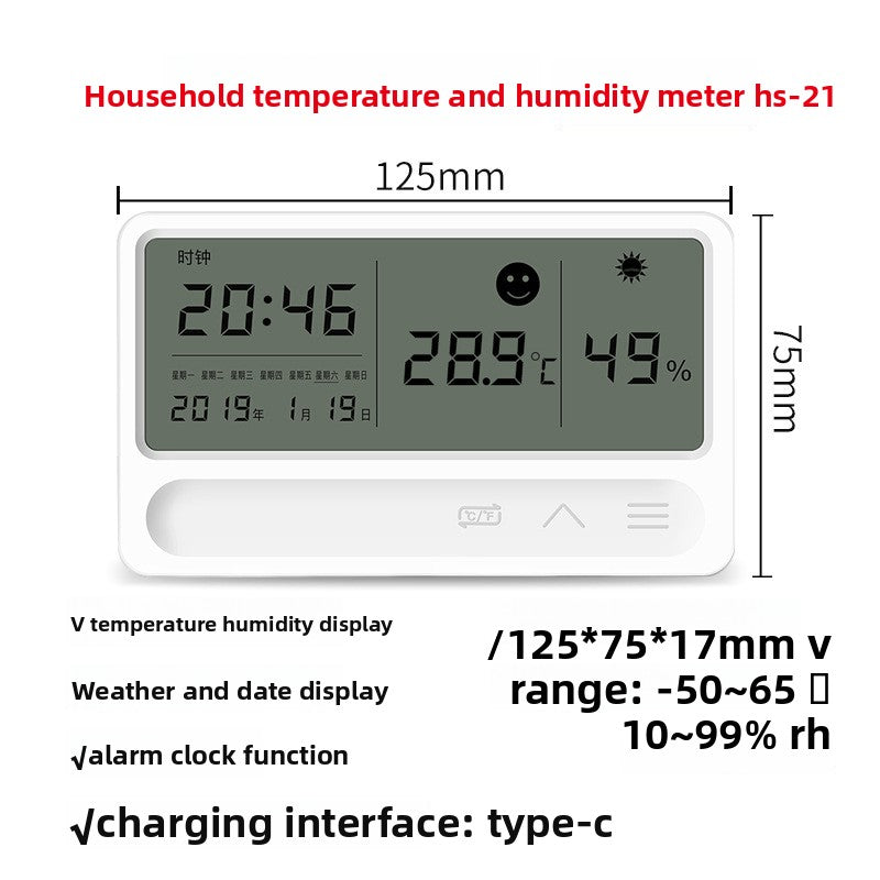 Digital Color Screen Temperature and Humidity Meter