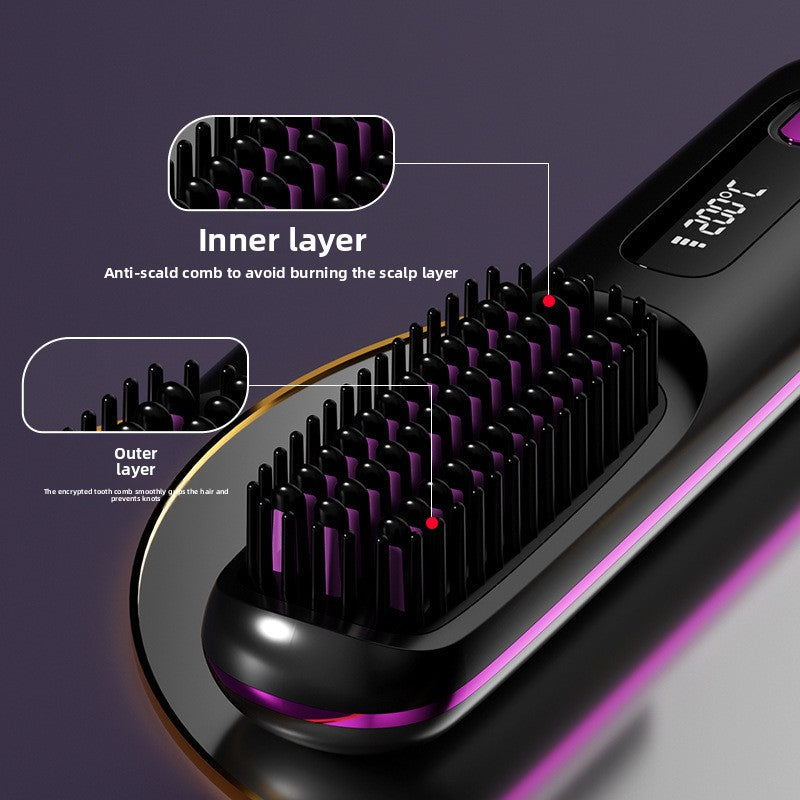 Rechargeable electronic hair straightener