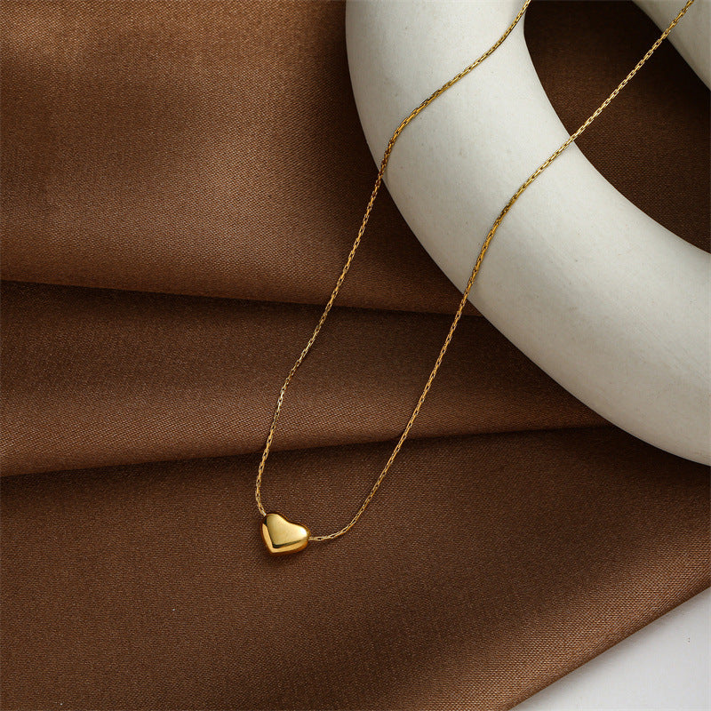 Love Heart Necklace with Heart-shaped Pendant for Women