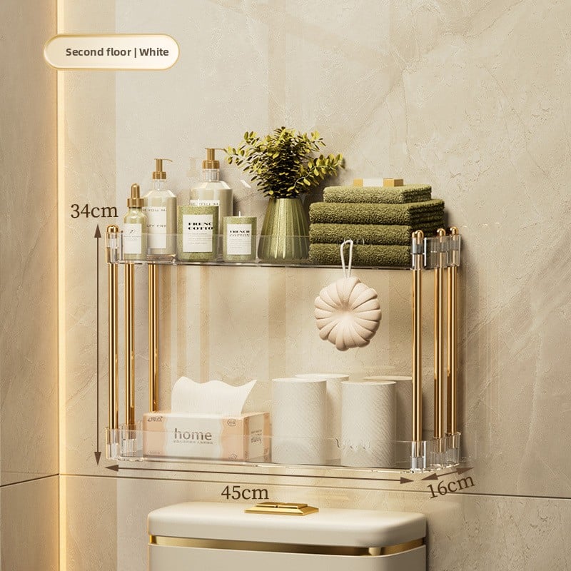 Bathroom Toilet Storage Rack Multi-Tier Wall-Mounted Organizer