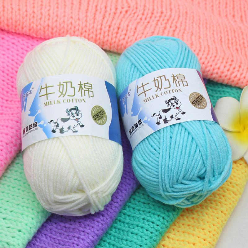 Five-Strand Milk Cotton Yarn for Knitting and DIY Crafts