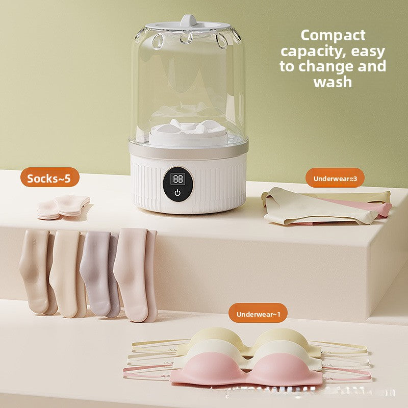Mini Portable Ultrasonic Washing Machine for Underwear and Socks