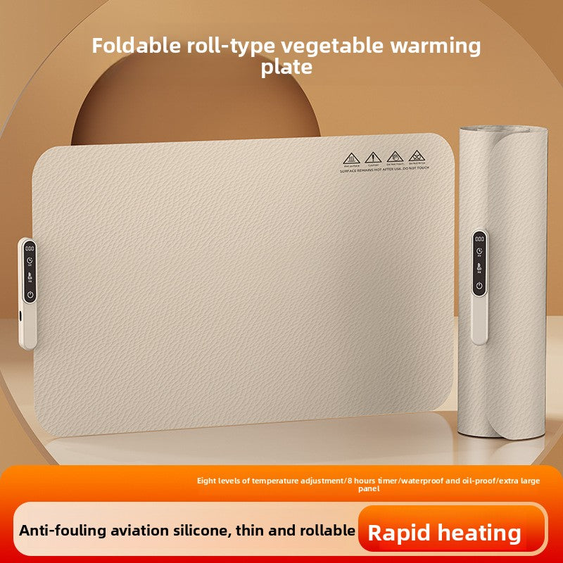 Intelligent silicone warming plate for dishes