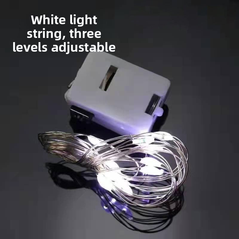 Led Copper Wire String Lights Three-gear LED Small White Box String Lights Express Gift Box Wave Ball Decorative Atmosphere Layout