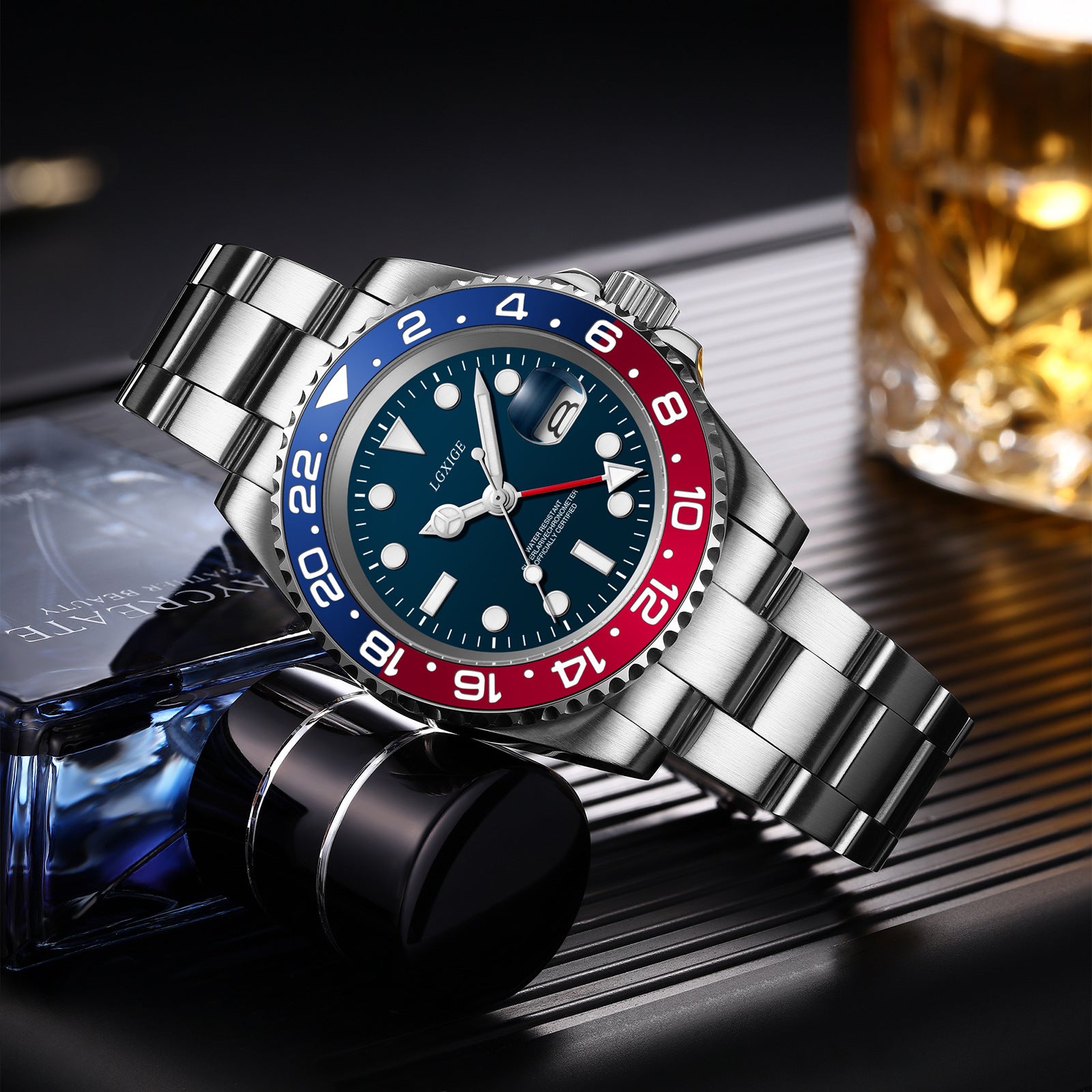 Luminous hour hand calendar waterproof mechanical watch